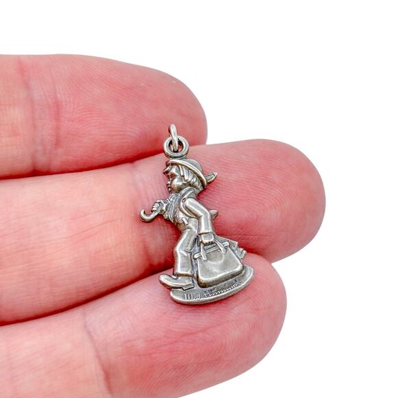 Estate Sterling Silver 925 Merry Wanderer Charm | Goebel Hummel - Picture 1 of 9